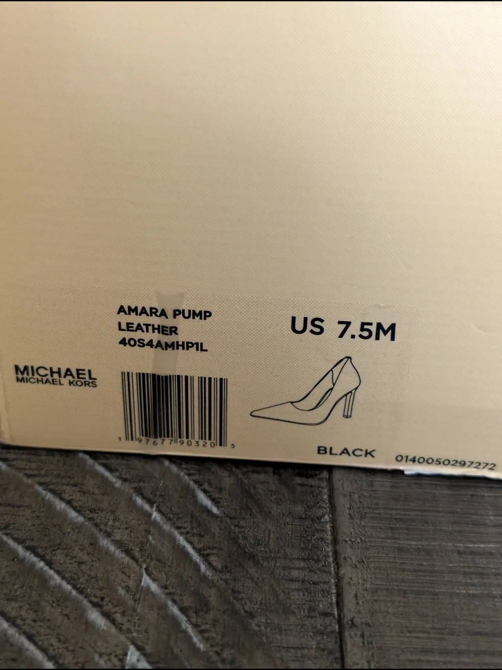 Michael Kors Amara Black Leather Pointed Toe Pumps 7.5M NIB